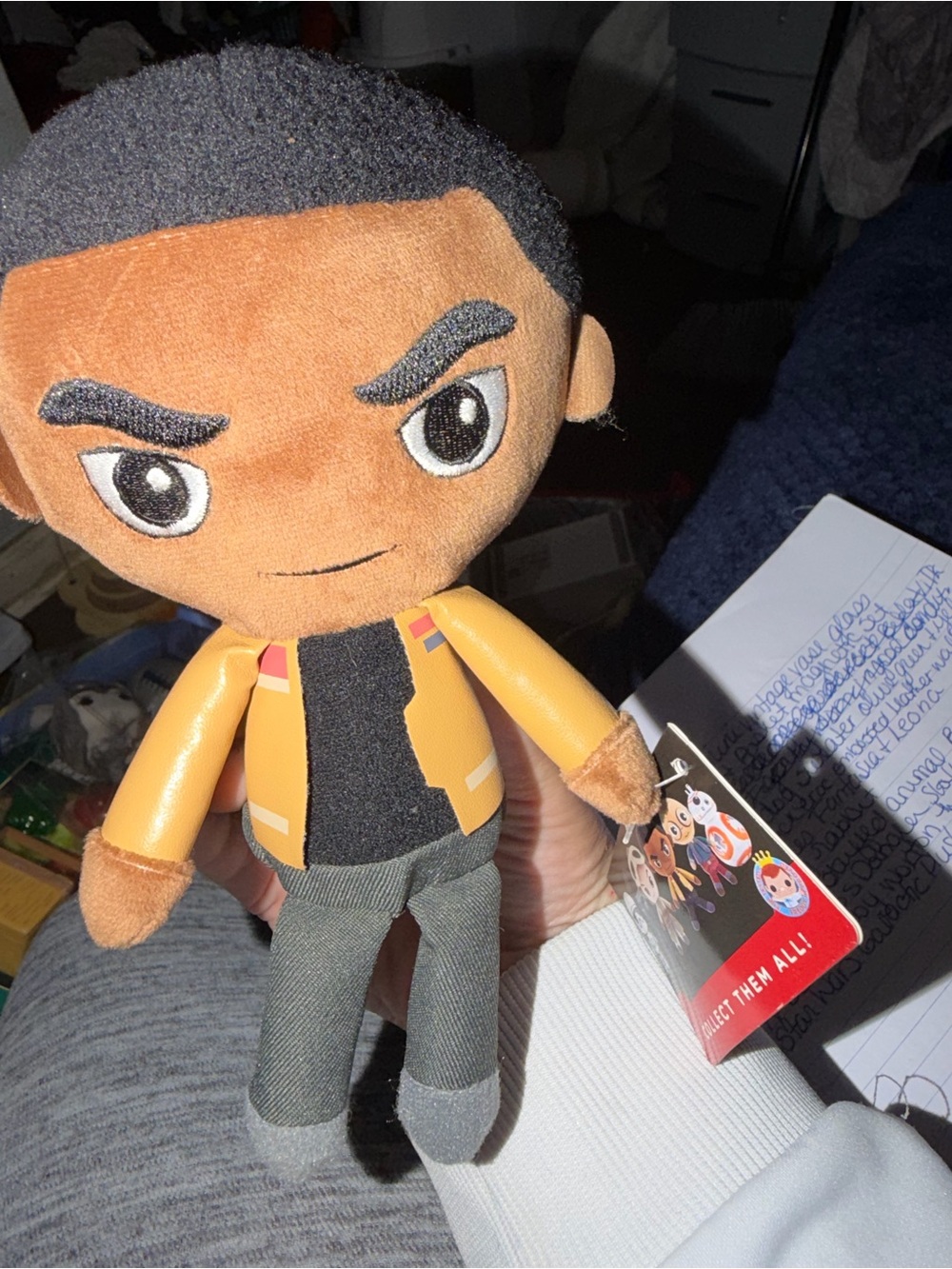 Star Wars Finn Plush Doll - Yellow Jacket and Black Hair